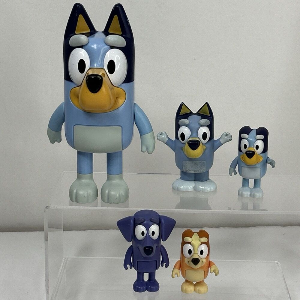 Bluey & Friends Figures Lot Hide & Seek 1.5-6″ Bingo Jean-Luc Ludo Studio